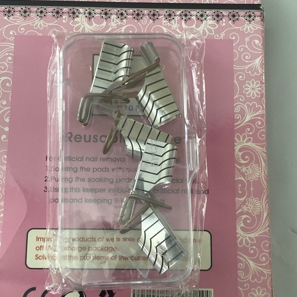 10 Piece Reusable Keeper Pink For Artificial Nail Removal/5piece Reusable Forms - Picture 8 of 9